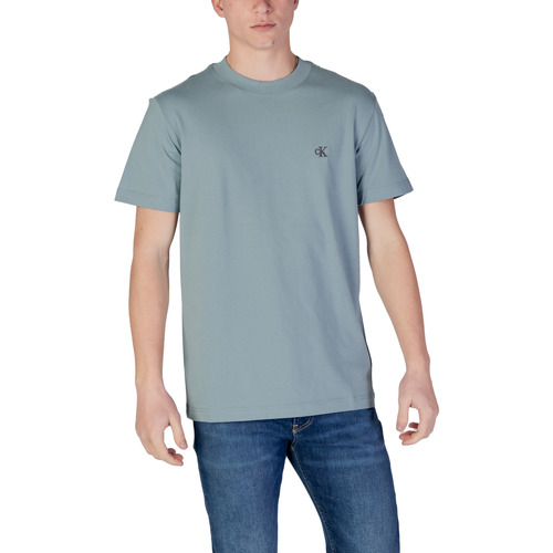 Textil Homem Polos mangas compridas Calvin Klein Jeans HEAVY REGULAR TEE J30J326683 Verde