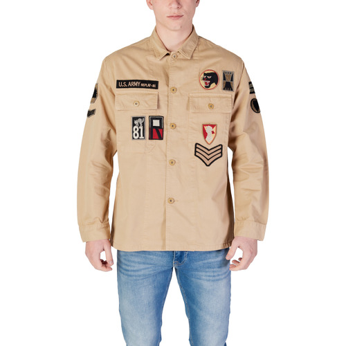 Textil Homem Camisas mangas comprida Replay M8445A.000.85172 Bege