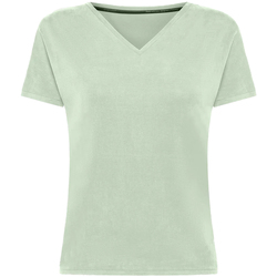 Textil Mulher T-Shirt mangas curtas Rrd Roberto Ricci Design RRD 720 CUPRO V-NECK WOM Verde