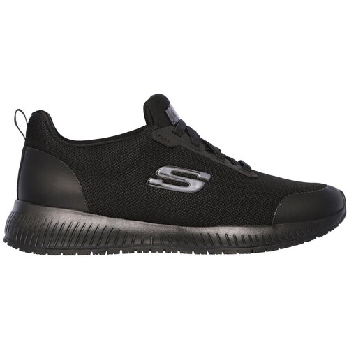 Sapatos Mulher Sapatilhas Skechers ZAPATILLAS TRABAJO MUJER WORK: SQUAD SR 77222EC NEGRO Preto