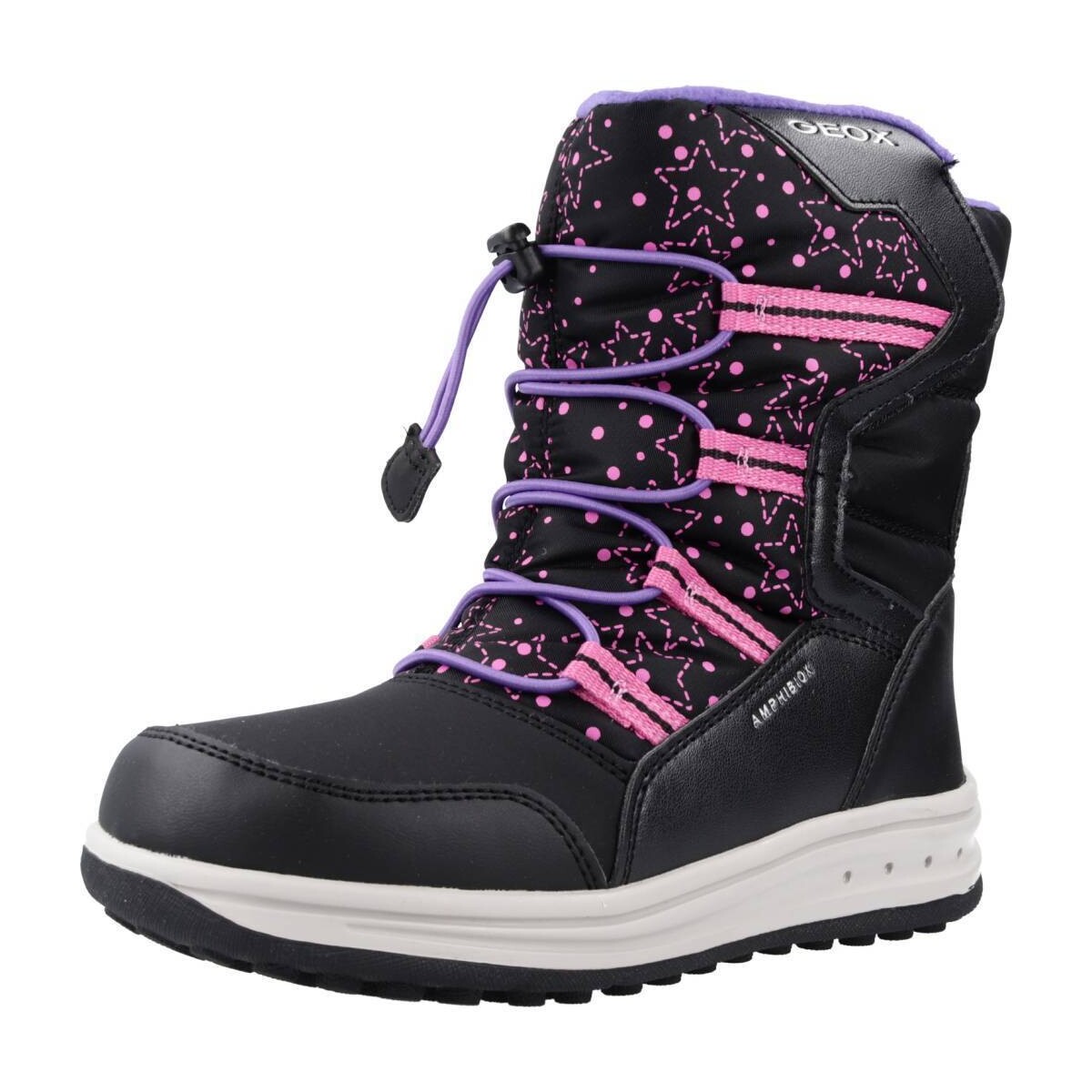 Sapatos Rapariga Botas Geox J ROBY GIRL B ABX Preto