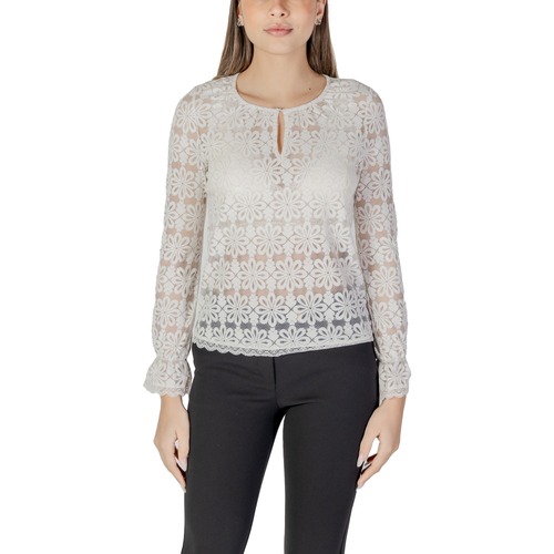Textil Mulher T-shirt mangas compridas Morgan 251-TFLEUR Branco