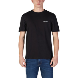 Textil Homem Polos mangas compridas Calvin Klein Jeans CP-LINEAR BOX LOGO K10K114152 Preto
