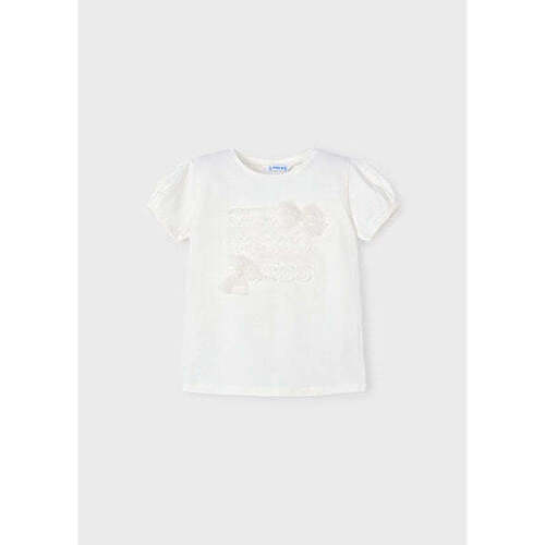 Textil Rapariga T-shirts e Pólos Mayoral 3001-47-18-17 Branco