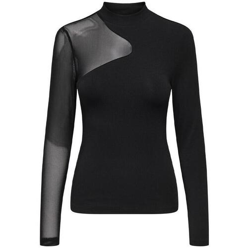 Textil Mulher T-shirts e Pólos Only  Preto