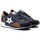 Sapatos Homem Slip on Route 83 Sapatilhas casuais em pele azul Marinho