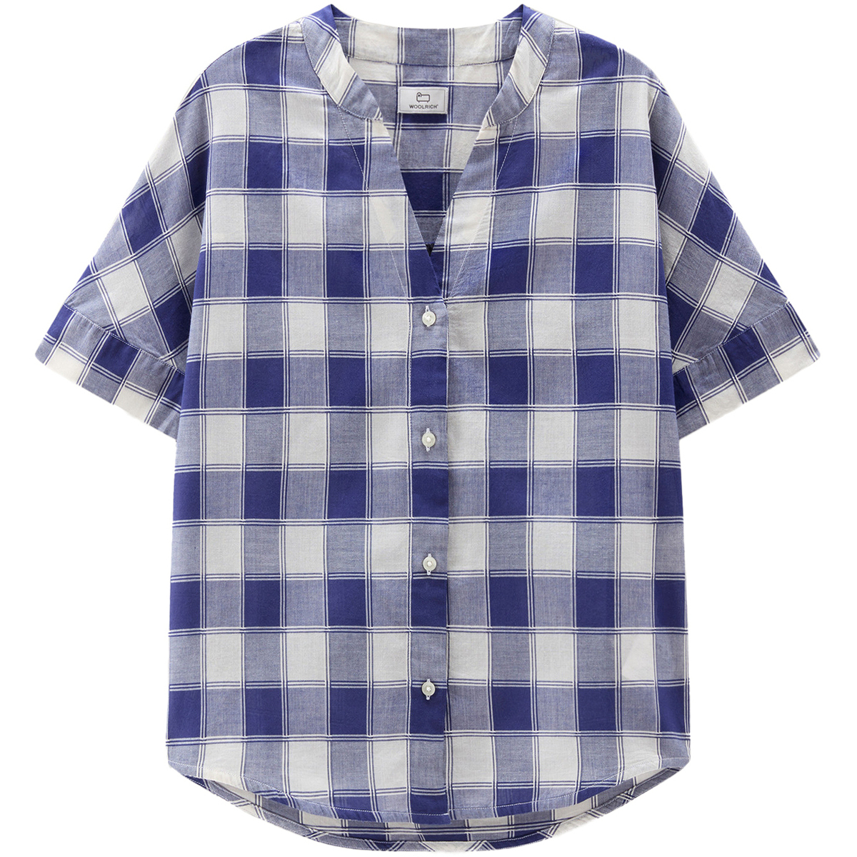 Textil Mulher camisas Woolrich CHECK VOILE SHIRT Azul
