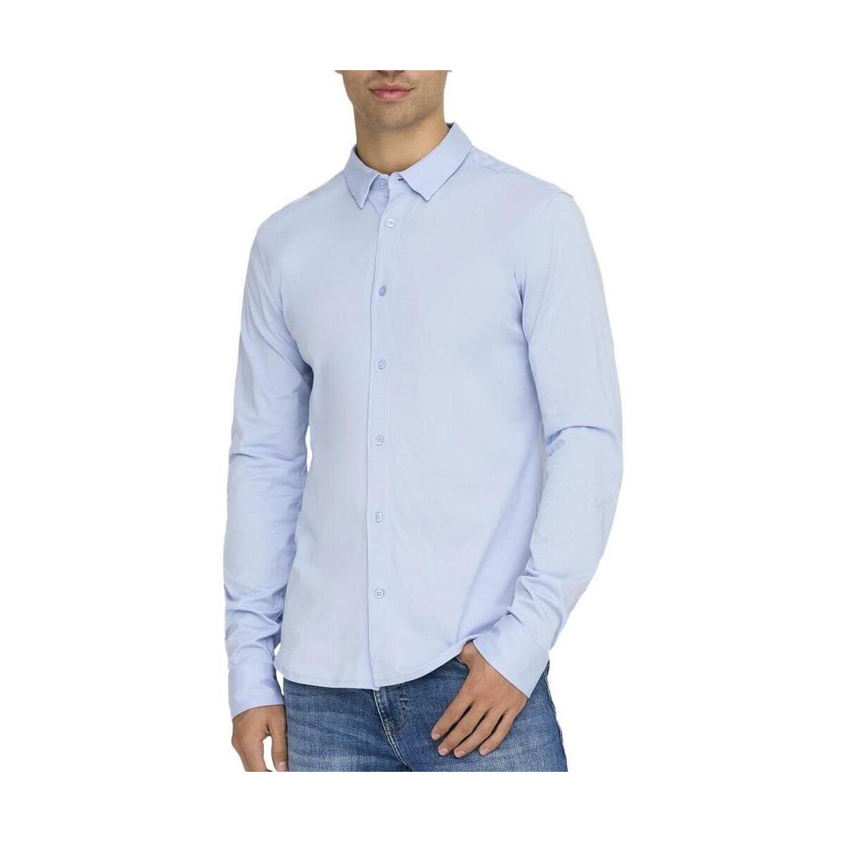 Textil Homem Camisas mangas comprida Only & Sons   Azul
