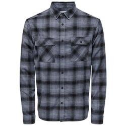 Textil Homem Camisas mangas comprida Only & Sons   Azul