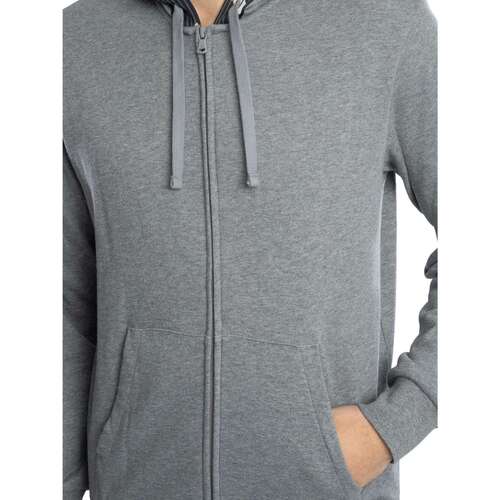 Emporio Armani Casaco com capuz com fecho de correr Basic Terry Lounge Cinza