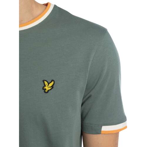 Lyle & Scott T-shirt com meia ponta Verde