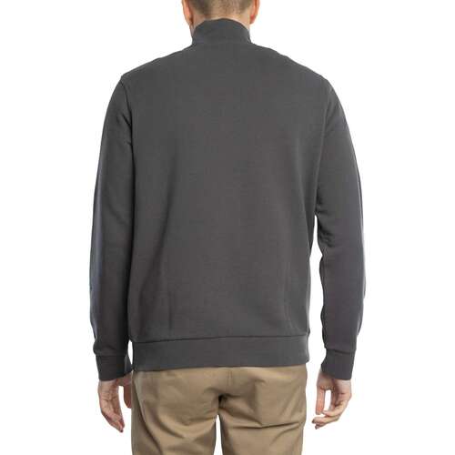 Lyle & Scott Sweatshirt com um quarto de fecho de correr Cinza