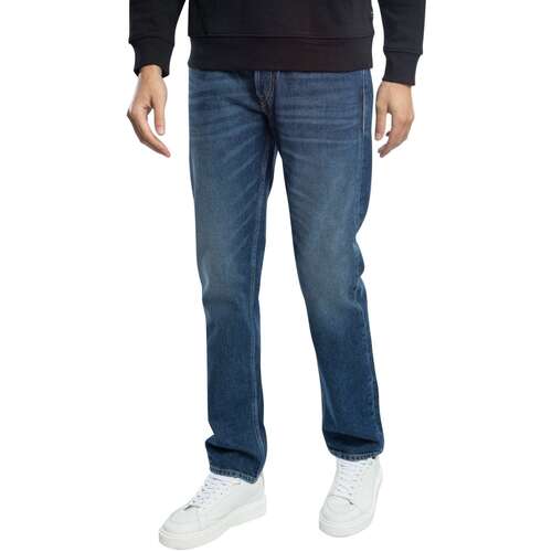 Textil Homem Calças Jeans Replay Calças de ganga direitas Grover Azul