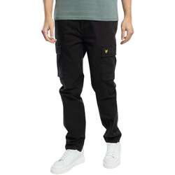 Textil Homem Calça com bolsos Lyle & Scott Calças Cargo com logótipo bordado Preto