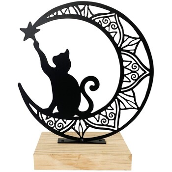 Casa Estatuetas Signes Grimalt Figura Gato S/Lua S Preto