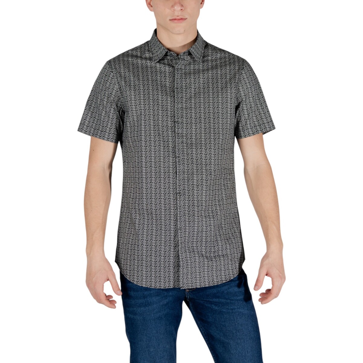 Textil Homem Camisas mangas curtas EAX XM000624 AF13184 Preto