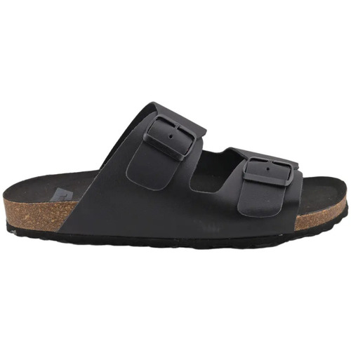 Sapatos Homem Sandálias Casual copy of Bio sandálias de couro preto para homem da Preto