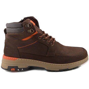 Sapatos Homem Botas Route 83 Botins casuais em pele castanha Castanho