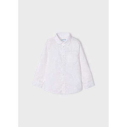 Textil Rapaz Camisas mangas comprida Mayoral 140-70-1-17 Branco