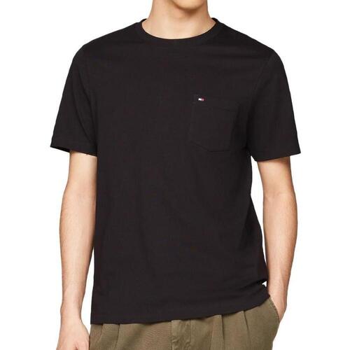 Textil Homem T-shirts e Pólos Tommy Hilfiger  Preto