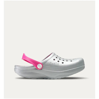Sapatos Mulher Setor medical / alimentar Feliz Caminar Tamancos ergonómicos prateados e fúcsia Prata