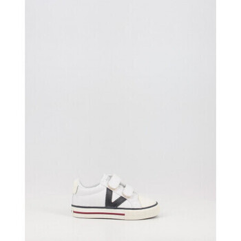 Sapatos Rapaz Sapatilhas Victoria TRIBU TIRAS LONA CONTRASTE 1065163 Branco