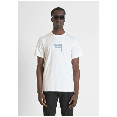 Textil Homem T-shirts e Pólos Antony Morato MMKS02497-FA100240-1011-1-1 Branco