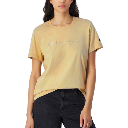Textil Mulher T-Shirt mangas curtas Champion 117650 Bege