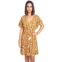 Textil Mulher Vestidos curtos Isla Bonita By Sigris Vestido Curto Ouro