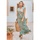 Textil Mulher Vestidos compridos Isla Bonita By Sigris Vestido Midi Longo Verde