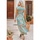Textil Mulher Vestidos compridos Isla Bonita By Sigris Vestido Midi Longo Verde