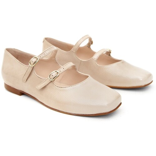 Aplauso BAILARINAS DE PIEL CON DOS HEBILLAS BEIGE ABRIL 16064 Bege