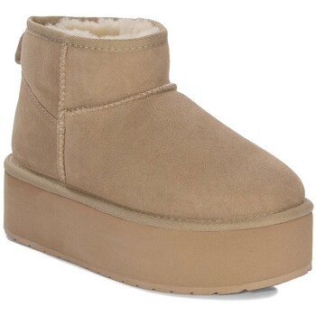 Sapatos Mulher Botins EMU Stinger Micro Flatform Sand Bege