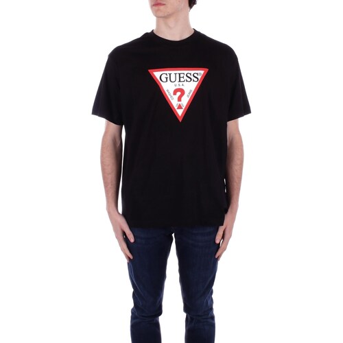 Textil Homem T-Shirt mangas curtas Guess M4YI45K8FQ4 Preto