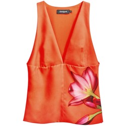 Textil Mulher Tops / Blusas Desigual BLUS_FOBOS 25SWBW09 Laranja