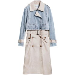 Textil Mulher Parkas Desigual CHAQ_MEMPHIS 25SWEW29 Azul