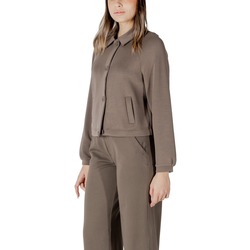 Textil Mulher Casacos  Street One 322585 - LTD QR silk look short Castanho