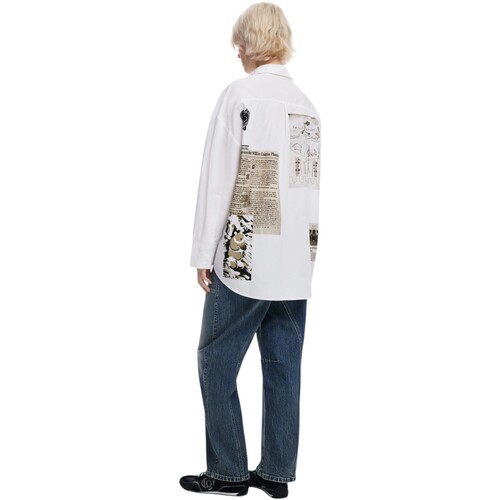 Desigual SHIRT_RECORTES_LACROIX 25SWCW23 Branco