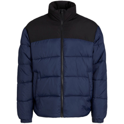 Textil Homem Parkas Jack & Jones 12256859 JJMOON STAND COLLAR PUFFER NAVY BLAZER BLOCKING Azul