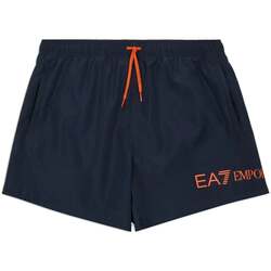 Textil Homem Fatos e shorts de banho Ea7 Emporio Armani Logo Swim Shorts Armani Blue/Tanger Azul