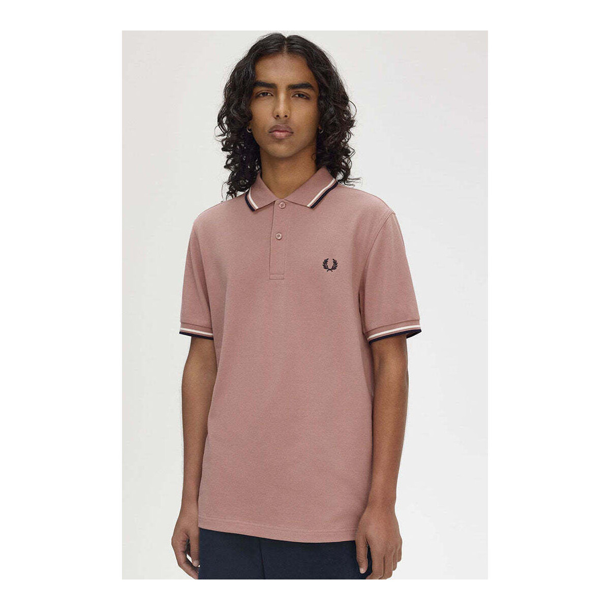 Textil Homem T-shirts e Pólos Fred Perry M3600-Y34-9-1 Rosa