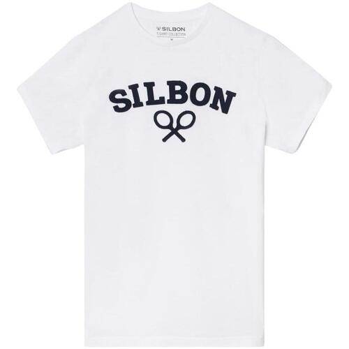 Textil Homem T-Shirt mangas curtas Silbon  Branco