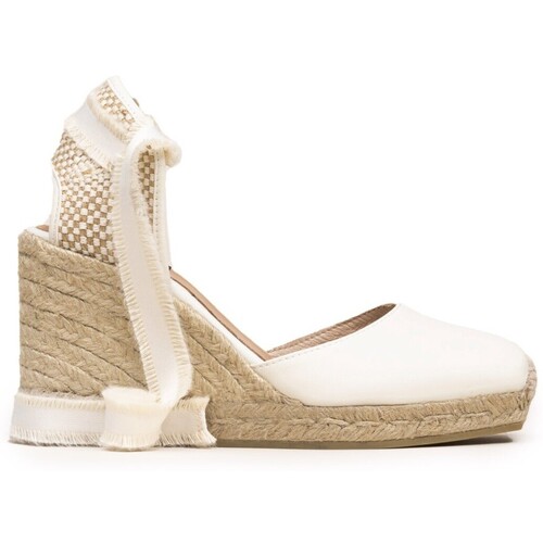 Sapatos Mulher Sandálias Gaimo ALPARGATA DE CUÑA EN PIEL SUPER SOFT  GEMI 7 MARFIL Bege