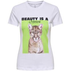 Textil Mulher T-shirts e Pólos Only  Branco