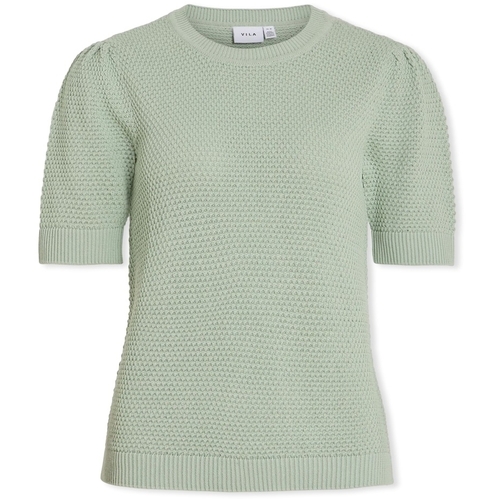 Textil Mulher camisolas Vila Noos Malha Dalo - Silt Green Verde