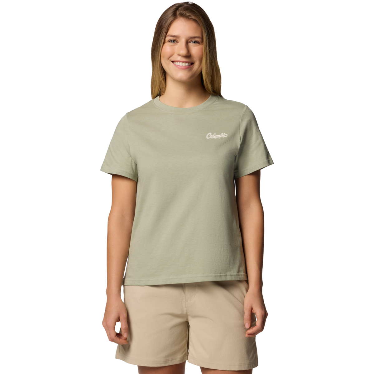 Textil Mulher T-Shirt mangas curtas Columbia Rolling Bend Graphic SS Tee Verde