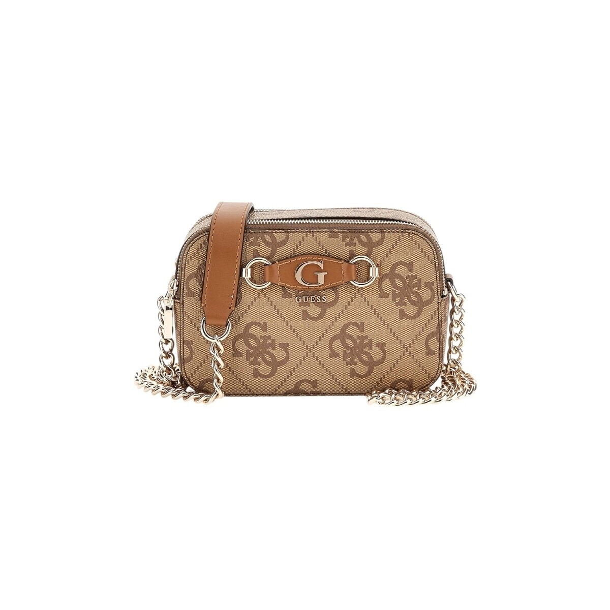 Malas Mulher Bolsa de mão Guess IZZY TOP ZIP SHOULDE Bege