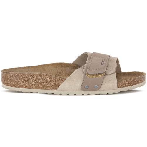 Sapatos Mulher Chinelos BIRKENSTOCK OITA TAUPE SUEDE CALZ S Bege