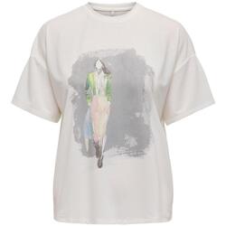 Textil Mulher T-shirts e Pólos Only  Bege