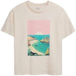 Textil Mulher T-shirts e Pólos Teddy Smith  Branco